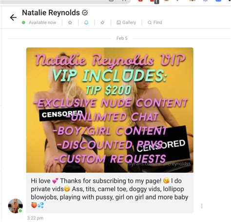 natalie reynolds sex|Natalie Reynolds OnlyFans, Instagram & TikTok 